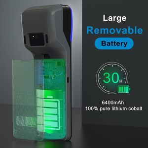 Android 14 8-Kern Touchscreen Mobiles POS-Terminal mit Beleg-/Etikettendrucker 3GB RAM/32GB SSD 4G LTE Rückkamera 5MP NFC & WLAN - Product Image 5