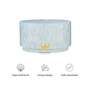 Mesa de Centro de Madera MOP Hecha a Mano, Diseño Moderno, Muebles para Sala de Estar, Decorativa para Uso en Interiores y Exteriores, Precio Bajo - Product Image 5