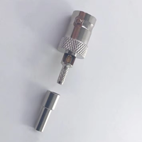 Connecteur d'antenne coaxiale RF 50 ohms, connecteur BNC femelle à sertir pour câble RG316