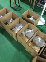 Caja Rectangular Negra Dorada de Aluminio para Alimentos, Desechable, Ecológica
