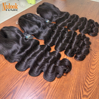 Pelucas de Cabello Humano Virgen Vietnamita al por Mayor, Ondulado Suelto, con Encaje Frontal, Sin Pegamento, Pelucas Frontales de Encaje HD 13x4 para Mujeres Negras
