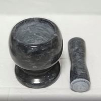 Ensemble mortier et pilon en marbre naturel pour la cuisine, outils pour broyer les herbes et les épices, vente en gros