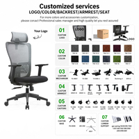 Chaise de bureau ergonomique de luxe en maille, chaise de direction, chaise d'ordinateur, chaise de bureau pour le télétravail, approvisionnement direct usine