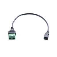 Cable adaptador de extensión USB 2.0 C Micro Mini5P macho a conector de terminal de tornillo verde con núcleo de cobre para carga y datos
