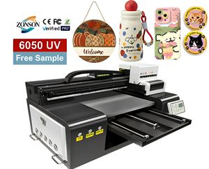 เครื่องพิมพ์ยูวีแบบแท่นราบอเนกประสงค์ 2 หัวพิมพ์ รุ่น 5060 ระบบ CMYKW+V สำหรับธุรกิจขนาดเล็ก พิมพ์ได้บนปากกาลูกลื่น - Product Image 1