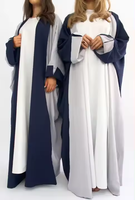 Abaya ouverte modeste et personnalisée vêtements islamiques pour femmes musulmanes robe abaya réversible en polyester grande taille pour adultes
