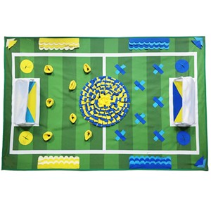 Tapis de reniflement pour chien sur le thème du terrain de football, vert, pour l'entraînement des chiens avec jouets à mâcher, tapis de jeu éducatif et puzzle - Product Image 5