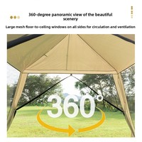 Tente dôme automatique pour 6 à 8 personnes, pour l'extérieur, avec ouverture rapide, tissu Oxford imperméable et fonction anti-moustiques
