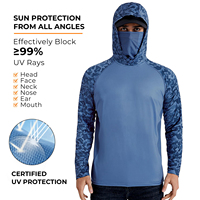 Sudadera con Capucha de Manga Larga para Hombre con Protección Solar UPF 50, Malla Transpirable y Absorción de Humedad para Pesca y Caza, con Logotipo Personalizado