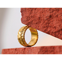 JINYOU Vintage breite Metall waage Edelstahl Gold Farbe wasserdichter Charm Ring für Frauen Statement Modeschmuck Neu