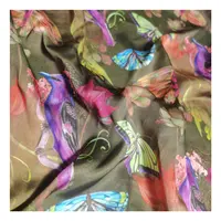 Fabric Dress DXX Wholesale Custom Comfortable 100% Polyester Silk Digital Printed Pattern Silk Chiffon Print Fabric For Dress Garments