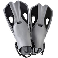 Palmes de plongée assistée en silicone monobloc, légères, longues et réglables, étanches, pour enfants