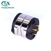 Connecteur de charge magnétique circulaire USB 4 broches en cuivre pour lunettes VR, certifié IP67, 2A, mâle