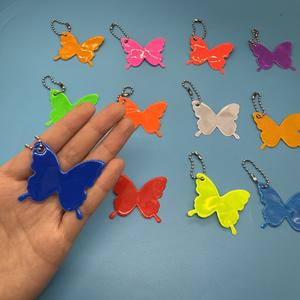 Uionen Pendentif Papillon Multicolore Réfléchissant en PVC, Porte-clés de Nuit, Accessoire de Suspension pour Sac à Dos - Product Image 6
