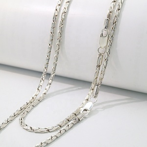 Tendance 2.5mm Forme Unique Nouveau Modèle Collier En Argent 925 Chaîne En Argent Sterling Plaqué Rhodium pour Hommes Femmes - Product Image 3