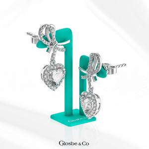 Pendientes de Diamante Moissanite con Diseño Personalizado OEM ODM, Forma de Corazón, 6 mm, Oro Amarillo, Oro Blanco, Oro Rosa - Product Image 3