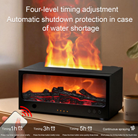 Humidificateur à effet flamme, diffuseur d'arômes pour cheminée, silencieux, avec minuterie et télécommande, petit humidificateur de bureau pour la décoration de la maison et du bureau