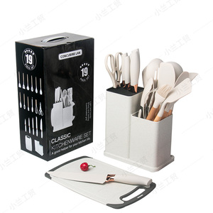 Juego de utensilios de cocina Concubine Lan de 19 piezas, utensilios de silicona, juego de cuchillos de acero inoxidable para cocinar y preparar alimentos - Product Image 5