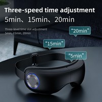 Masseur oculaire électrique rechargeable, appareil de massage relaxant pour le contour des yeux pliable avec chaleur et massage par airbag, batterie 1200 mAh