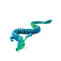 Juguete de Dragón Dorado Colorido, Impresión 3D, Estilo Popular, Juguete de Dibujos Animados para Regalos, Superventas en Redes Sociales