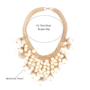 HANSIDON-<span class=keywords><strong>collar</strong></span> de perlas de imitación para mujer, Gargantilla de cadena, Gargantilla de babero hecha a mano, joyería, collares - Product Image 6