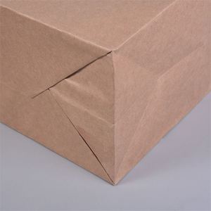 Bolsa de Papel Kraft Resistente KM para Entrega de Alimentos, con Asa Plana, Impresión Personalizada, para Panadería y Restaurante - Product Image 4