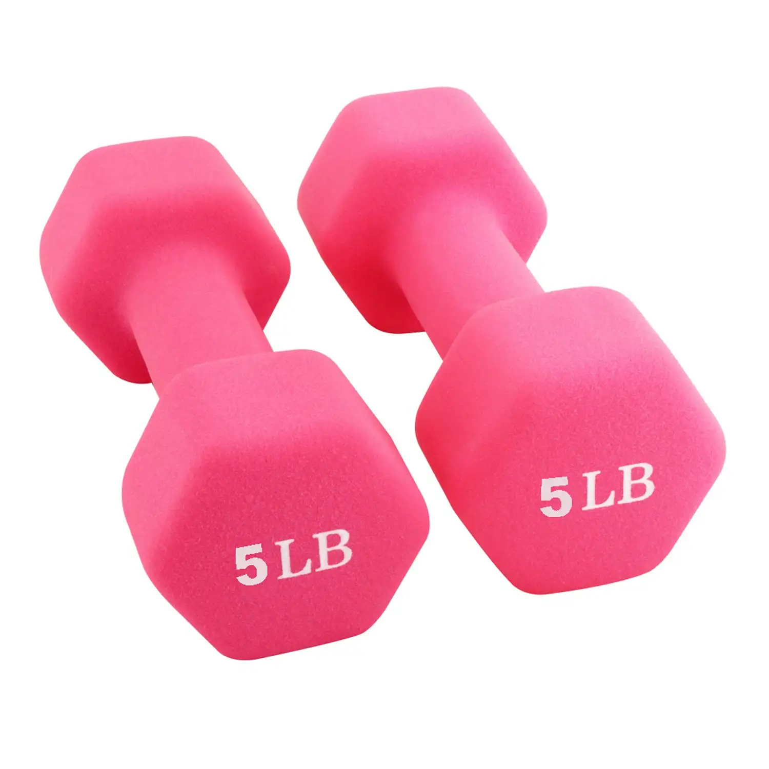 Tellus Kleurrijke Roze Dames Yoga Barbell Neopreen Dumbbell Gym Gewichten Kleine Zachte Hand Vinyl Halter 10Kg Te Koop