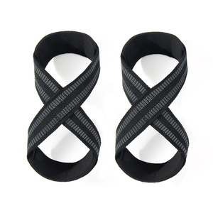 Wholesale Custom Logo Polyester Adjustable Portable Gym Training Wrist <b>Straps</b> Figure 8 Heavy Duty Weightlifting <b>Straps</b> - Product Image 2