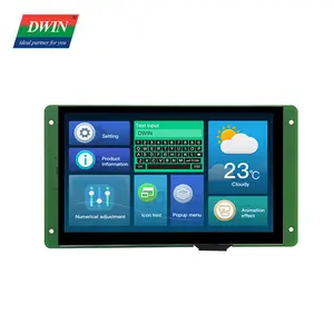 תצוגה 7 אינץ' 800*480 LCD מודול RS232 RS485 HMI חכם UART 16.7M צבעים TN TFT תצוגת מסך מגע קיבולי