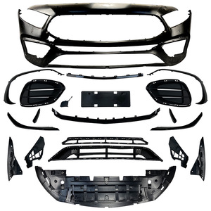 Kit de Carrocería para Parachoques Delantero para Mercedes-Benz Clase A W177 A180 A200 A220 A35 2019, Material PP Negro Brillante - Product Image 1