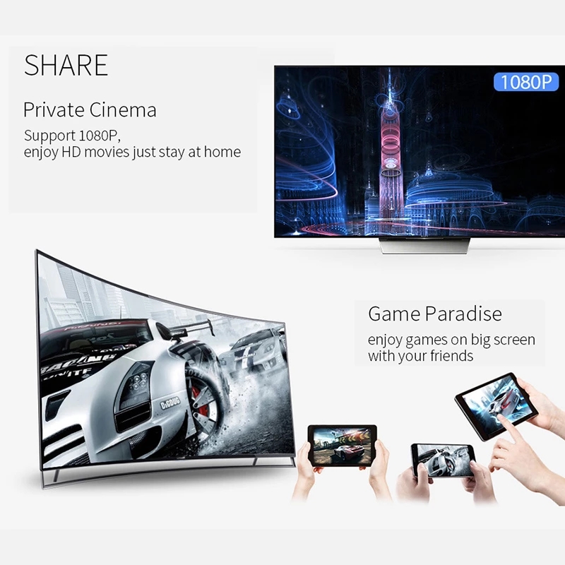 2.4G TVスティック ワイヤレスディスプレイ ドングルアダプター 4K