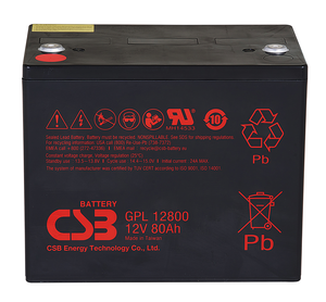 Batería CSB GPL12800 12V <span class=keywords><strong>80Ah</strong></span> de Larga Duración, Libre de Mantenimiento, Recargable, VRLA, de Plomo-Ácido para UPS - Product Image 5