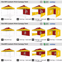 Carpa Plegable Resistente con Impresión Personalizada de Logotipo, Estructura de Acero, para Ferias Comerciales y Publicidad al Aire Libre