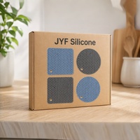 Tapis de protection en silicone résistant à la chaleur, antidérapant, en nid d'abeille, pour casseroles, poêles et plats chauds, protection flexible pour comptoir de cuisine