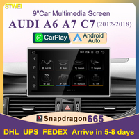 STWEI Qualcomm 665 8G 128G 9 pulgadas Inalámbrico Carplay AUTO para AUDI Años 2012-2018 A6 A7 C7 Sistema Multimedia para Auto de Alta Gama