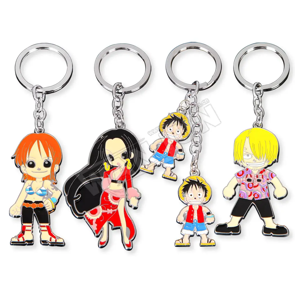 Custom Cartoon Keychain Decorated Metal Keychain Ring Women Cute Accessories For Bag