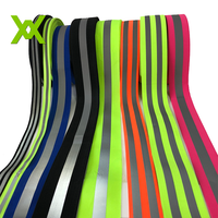 Bande réfléchissante haute visibilité WX en polyester 50 mm verte, élastique, pour veste de sécurité