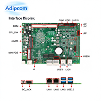 Intel Core I3-7020U Triple Display Dual Gigabit LAN COM RS485 MSATA Mini PCIe Industrial Mainboard untuk Terminal Cerdas