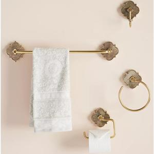 Support fabriqué en Inde avec une forme personnalisée, finition dorée, style antique, fait main, pour suspendre des serviettes. - Product Image 3