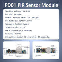 GREASON 12V/24V Proximity Small PCB Motion Sensor Module Human Body IR Touch Sensor pour LED Cabinet Light Inductive Switches