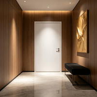 Puertas de Madera Sólida Resistentes a la Humedad, Diseño Minimalista, Aislamiento Acústico, Uso Exterior para Sala de Estar y Apartamento