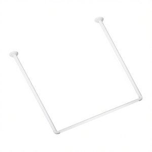 Tringle de douche à 3 côtés 80-80-80 cm blanche pour rideau de douche d'angle - Product Image 2