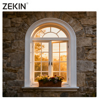ZEKIN, Villa personalizada a prueba de huracanes, aleación de aluminio negra de alto impacto, perfil fino, ventanas y puertas de aluminio, ventana abatible