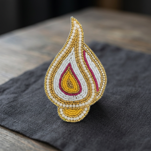 Breloque artisanale Zari avec perles pour l'Aïd, Noël, décoration de mariage, porte-clés Zari suspendu - Product Image 2