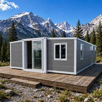 Bâtiment de bureau modulaire de luxe de 40 pieds à double aile en conteneur, avec appartement 3 chambres, cuisine et toilettes - Portable, amovible, moderne
