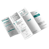 Brochure tri-pliante en papier offset pour menu de restaurant à emporter, avec logo personnalisé imprimé, dépliant publicitaire