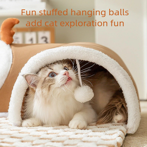 Nouvelle vente chaude de haute qualité chat Tunnel <span class=keywords><strong>Anti</strong></span>-<span class=keywords><strong>Stress</strong></span> pliable Tunnel fourrure lit pour animaux de compagnie Premium jouets pour animaux de compagnie - Product Image 2