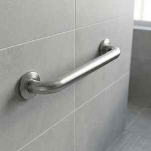 Barre d'appui murale 48 pouces en acier inoxydable 304, finition nickel brossé antidérapante, rail de sécurité pour salle de bain, design minimaliste - Product Image 1