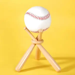 Mini Wooden Baseball Bat Holder Wood Baseball Bats Ball Display