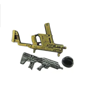 Personalized logo lapel pins custom metal gun shaped soft hard enamel lapel pin badges